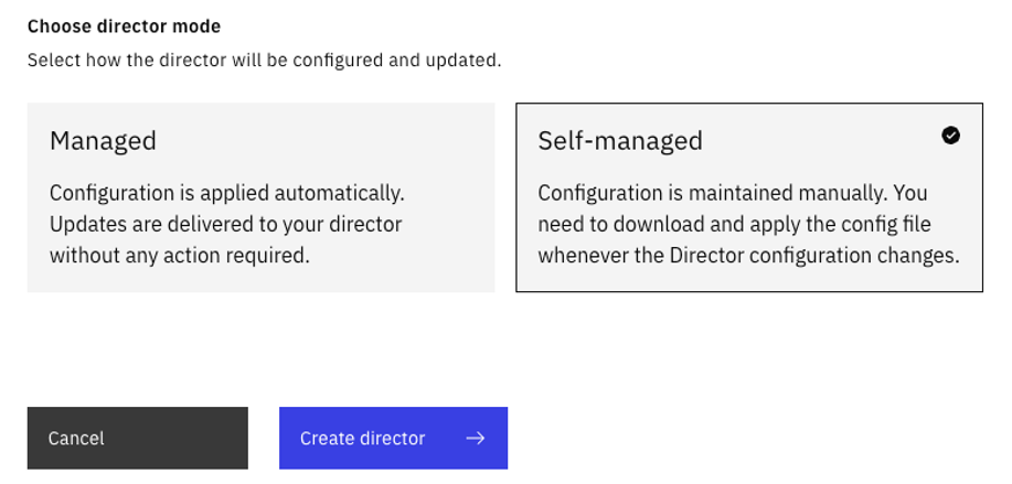 self-managed director