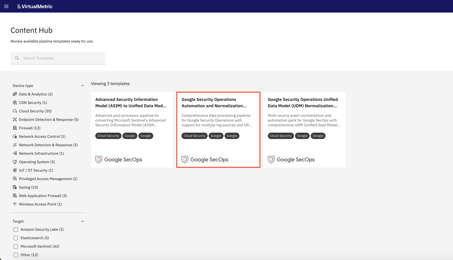 enable google secops automation and normalization pack