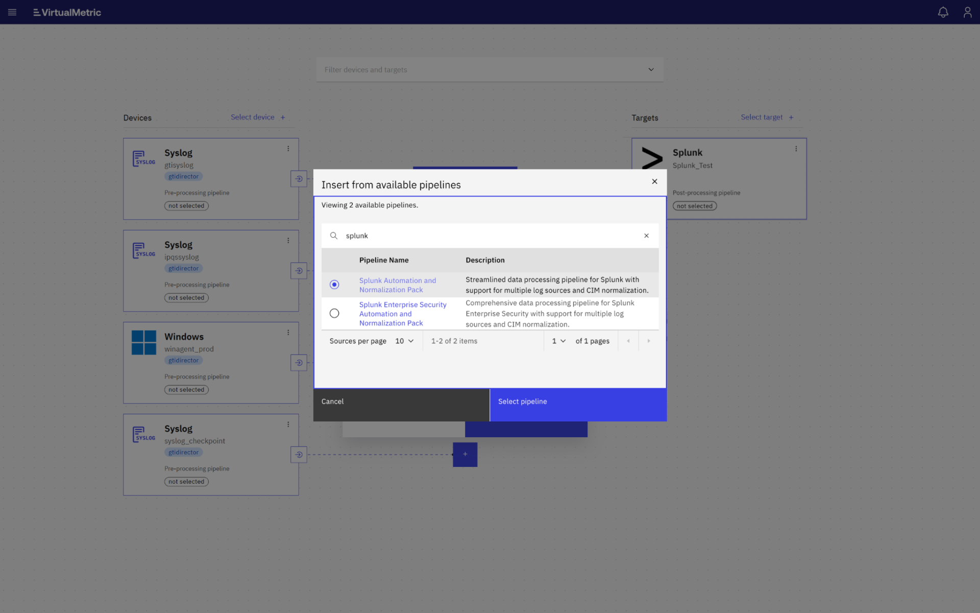 create a route splunk