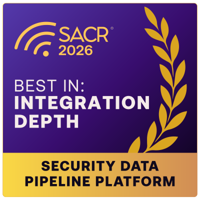 SACR 2026 Best in Integration Depth — Security Data Pipeline Platform