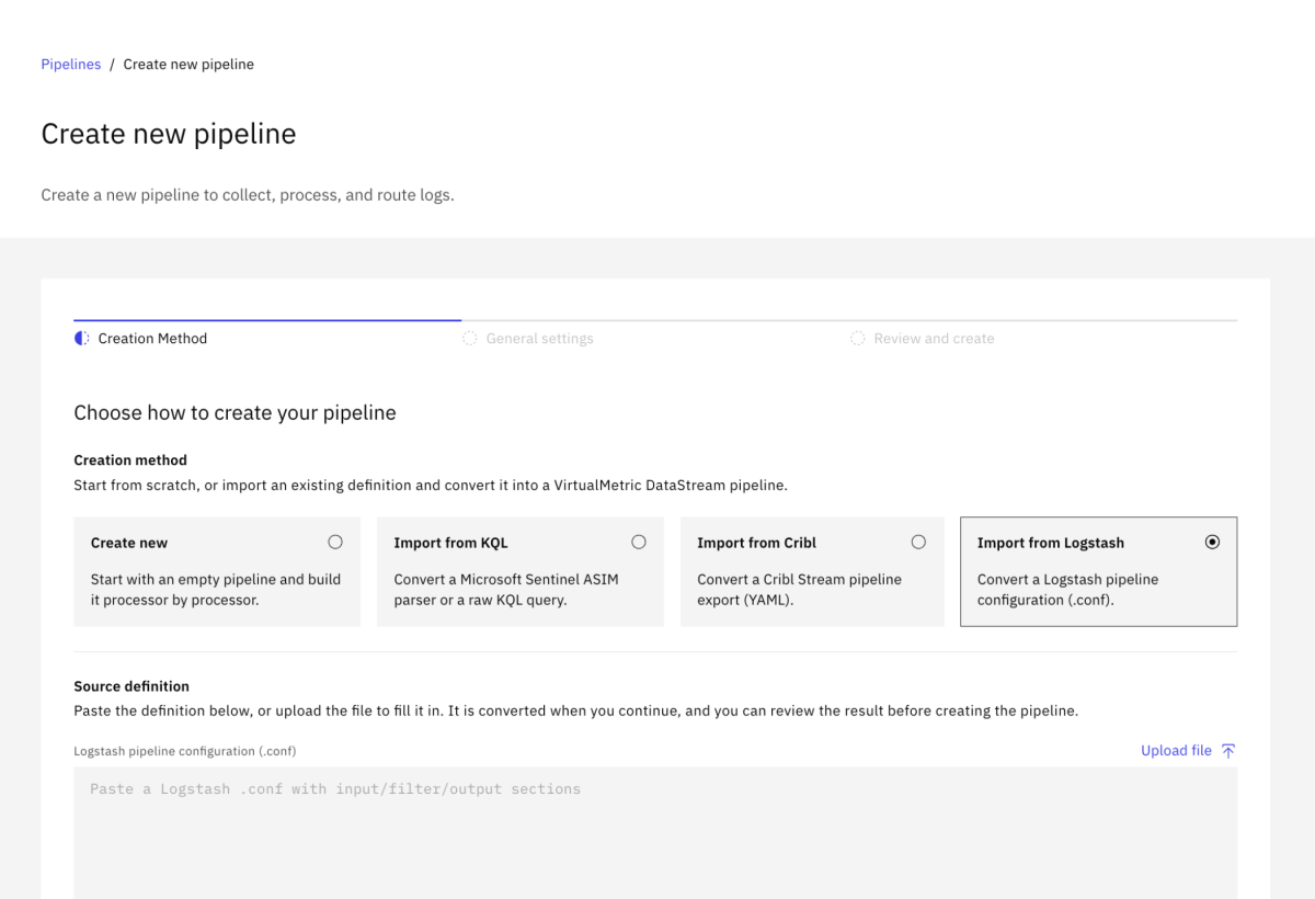import from logstash